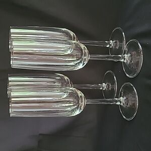 Set of 4 Crystal Champagne Flutes